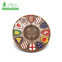 Badges et épingles personnalisés en métal, en aluminium, en forme d'éléphant, de Qatar, de revers, 10 pièces, Fleurdelis