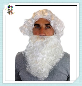 <span class=keywords><strong>Perruque</strong></span> <span class=keywords><strong>et</strong></span> <span class=keywords><strong>barbe</strong></span> de père noël couleur blanc argenté HPC-1087 - Product Image 2