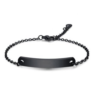 Bracciale Vintage <span class=keywords><strong>in</strong></span> <span class=keywords><strong>Acciaio</strong></span> <span class=keywords><strong>Inossidabile</strong></span> Lucidato a Specchio Argento/Oro/Nero con Messaggio Inciso Personalizzato di Alta Qualità per Uomo/Donna Unisex - Product Image 3