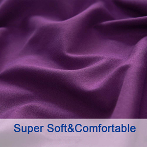 Textil hogar 200TC de 100% algodón de color sólido de la <span class=keywords><strong>Reina</strong></span> púrpura tamaño de cama - Product Image 6