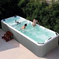 Piscina de hidromasaje de acrílico independiente, aprobada por la CE, gran spa de natación balboa para exteriores