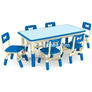 Neues Design Kindergarten Kleinkind Kunststoff Kinder spielen Tisch und Stuhl Möbel Set