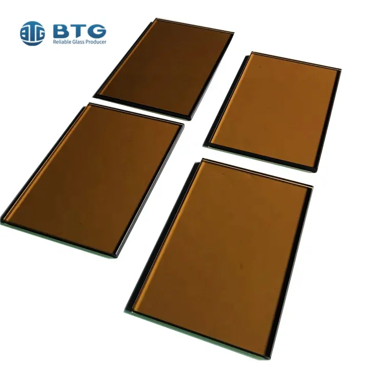 Wholesale large sheet 6mm 8mm tempered bronze tinted mirror glass price