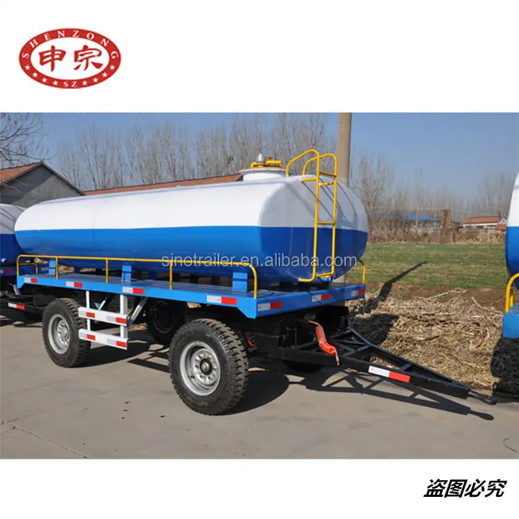high quality transporter 5 ton 4 wheel tractor water tank trailer for sale