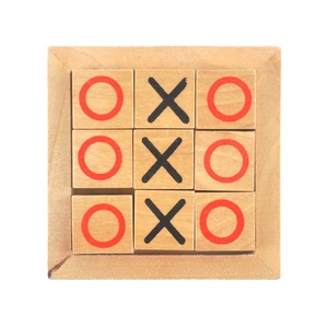 Mini gioco da tavolo in legno set di scacchi <span class=keywords><strong>tic</strong></span> tac <span class=keywords><strong>toe</strong></span> - Product Image 1