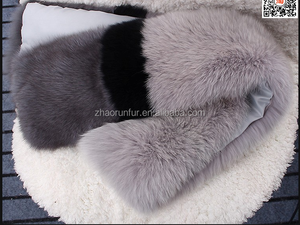 Luxe Long Naturel Blanc Bleu <span class=keywords><strong>Fourrure</strong></span> De Renard Étole Boa Châle Wrap Femmes Écharpe De <span class=keywords><strong>Fourrure</strong></span> De Renard - Product Image 2