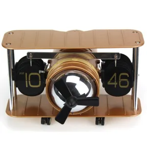 Zogift pesawat baling-baling Retro keseimbangan otomatis, halaman meja lipat, roda gigi Internal dioperasikan jam