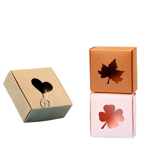 Delicate Maple Leaf Heart Shaped Handgemaakte Zeep Doos Cosmetica Vliegtuigen doos