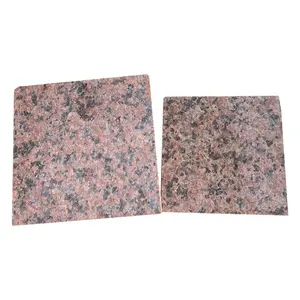 Outdoor Natural Flamed Red Granite Paving Cobble Stone