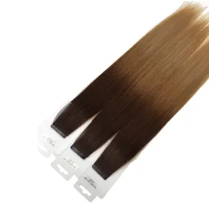 Ombre Tape in Hair Extensions Human Hair Remy Colored Extensions 20 Pcs Per Package