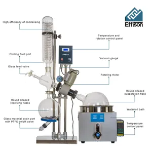 Mini equipo de destilación de laboratorio, evaporador rotatorio al vacío