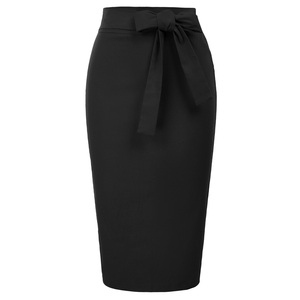 BPE02016 ceinture décorée <span class=keywords><strong>taille</strong></span> <span class=keywords><strong>haute</strong></span> fermeture éclair hanches enveloppé <span class=keywords><strong>jupe</strong></span> <span class=keywords><strong>crayon</strong></span> moulante pour femmes - Product Image 1