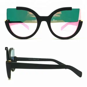 Promotional PC Sunglasses UV400 Funny Sunglasses Party Favors Ready to Ship Sunglasses 2024 Cat Eye Sun Glasses Half Rim Women