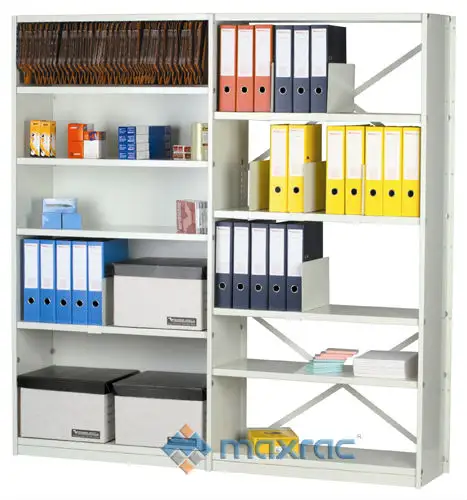 Maxrac-Estantería de metal para libros, estantería de almacenamiento para uso en biblioteca u oficina