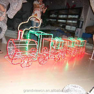 Décoration <span class=keywords><strong>de</strong></span> noël en plein air 3D conduit train motif lumière - Product Image 3