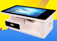 Soporte 43 "pulgadas LED LCD mesa táctil interactiva con Mini PC integrado Win10 Android OS para publicidad juego Mesa inteligente