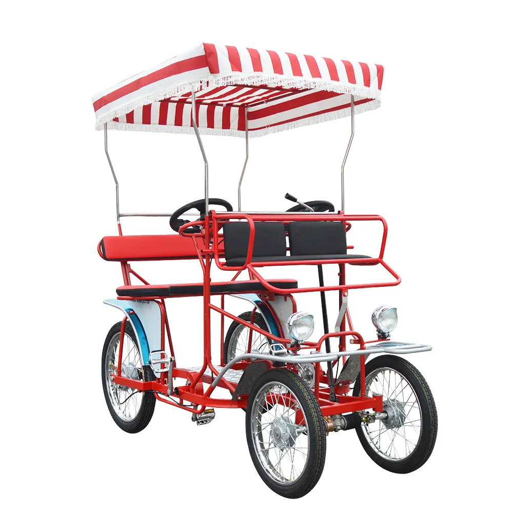 Четырехколесный пляжный велосипед на 2 человек для семьи Surrey Fahrrad