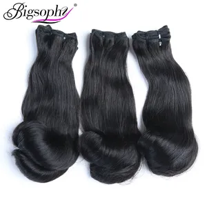 Super Double Drawn Funmi Nagel haut ausgerichtet Rohhaar Anbieter, Magic Curl Egg Natural Black 8 ''-22'' Bündel Haar für schwarze Frauen