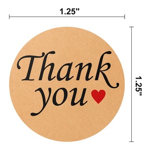 De forma de <span class=keywords><strong>corazón</strong></span> de amor <span class=keywords><strong>gracias</strong></span> sello adhesivo Kraft Etiqueta de rollo de papel, etiqueta engomada para sobre - Product Image 4