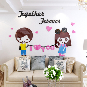 Vente en gros de stickers muraux en acrylique imperméable à l'eau pour <span class=keywords><strong>chambre</strong></span> d'enfants, grande taille pour la décoration intérieure, garçons et filles - Product Image 2