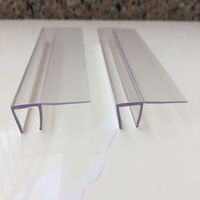 Sellos de goma para puertas de ducha de vidrio transparente, impermeables, de alta calidad, irregulares, resistentes al óxido y duraderos.