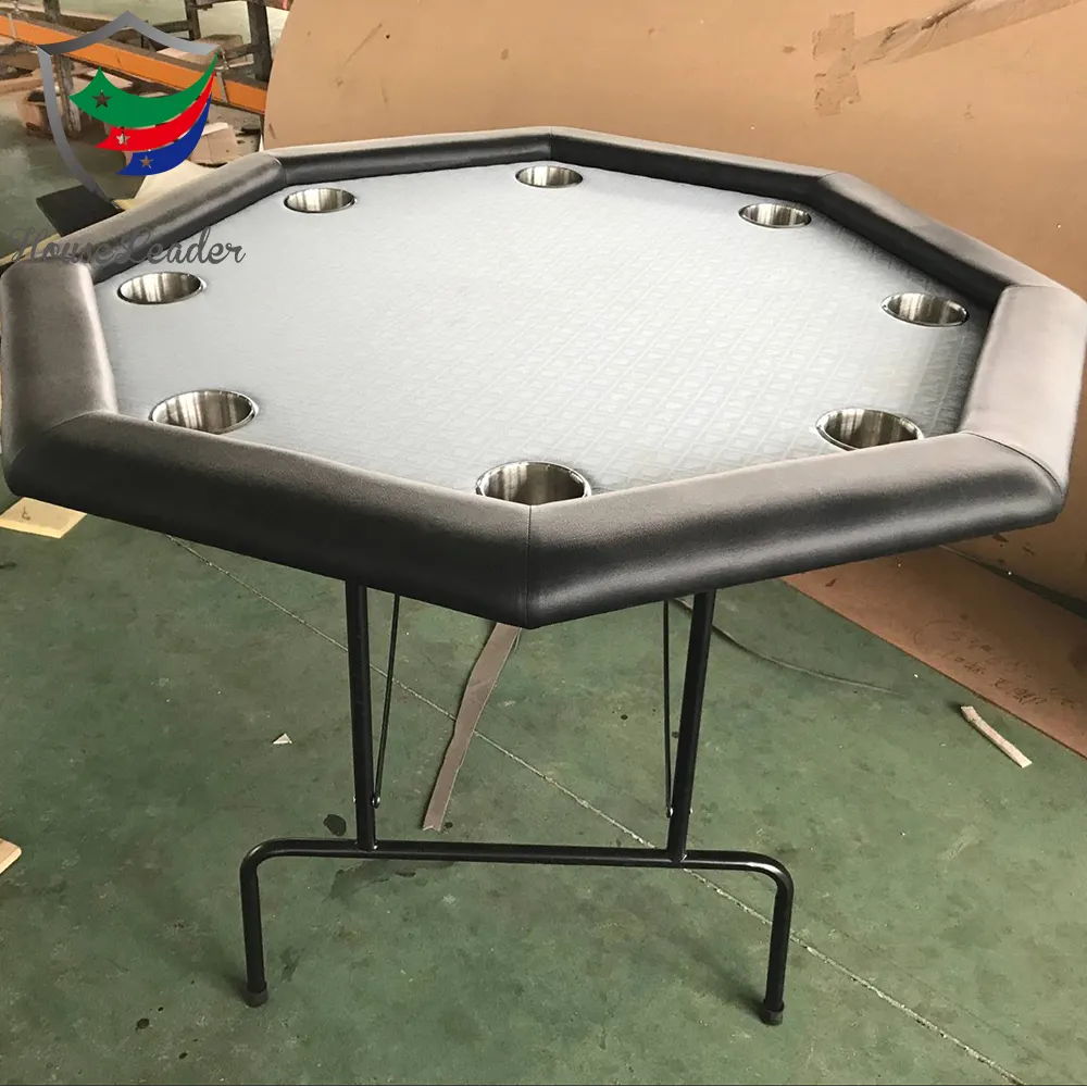 48inch octagonal poker game table with folding steel legs