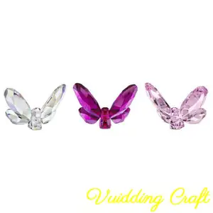 Gepersonaliseerde Kleurrijke Crystal Vlinder Voor Bruiloft Decoratie