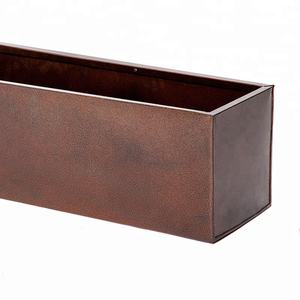 Boite De <strong>Jardiniere</strong> En Acier Corten Personnalisee Avec Ecran En Treillis - Product Image 4