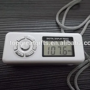 Allarme orologio fm auto scan radio con display LCD frequenza di visualizzazione dello schermo