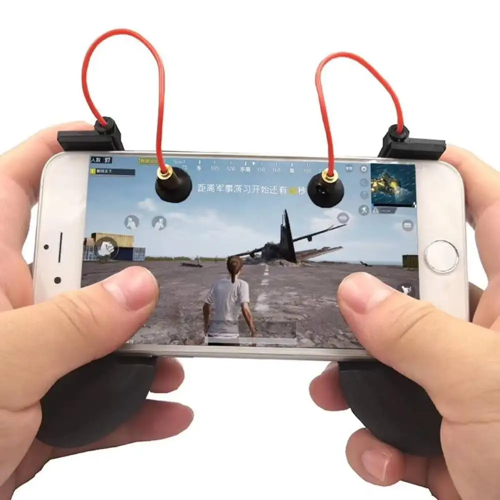 Mango de Joystick para juego, agarre de mano con disparador de juego móvil L1R1 para teléfono inteligente