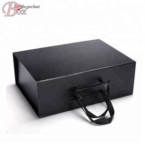 high quality custom handmade PU leather paper gift box cardboard folding paper box