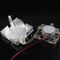 Puce de refroidissement en aluminium 5V 12V 40x40x12mm 40mm Dissipateur thermique CPU avec ventilateur refroidisseur 40*40