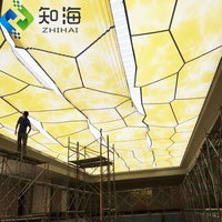 Décoration de bar d'hôtel ZHIHAI Plafond décoratif en toile tendue en PVC