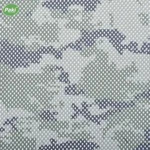 Dalam stok kamuflase printing 100 polyester mesh kain untuk ransel