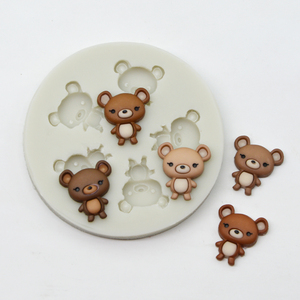 Moldes de silicona con diseño de osos para decoración de tartas, moldes de silicona para decoración de pasteles, dulces, Chocolate, pasta de goma, para magdalenas y Fondant - Product Image 2