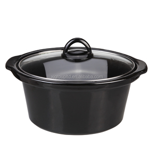 XJ-13218C 3.5L Medium <strong>Slow</strong> <strong>Cooker</strong> with <strong>Red</strong> Indicator Light and Black Injection Molding - Product Image 3
