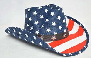 Venta al por mayor barato EE. UU. Bandera Hombre Señoras Moda Occidental Plegable <span class=keywords><strong>Sombrero</strong></span> <span class=keywords><strong>de</strong></span> <span class=keywords><strong>vaquero</strong></span> - Product Image 6