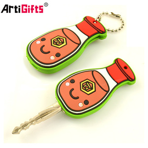 Plastic <strong>Key</strong> Head Cover Rubber Keychain Custom Mold Logo Keycaps <strong>Key</strong> Ring Soft PVC Color Cute <strong>Anime</strong> <strong>Key</strong> Covers <strong>Cap</strong> - Product Image 3