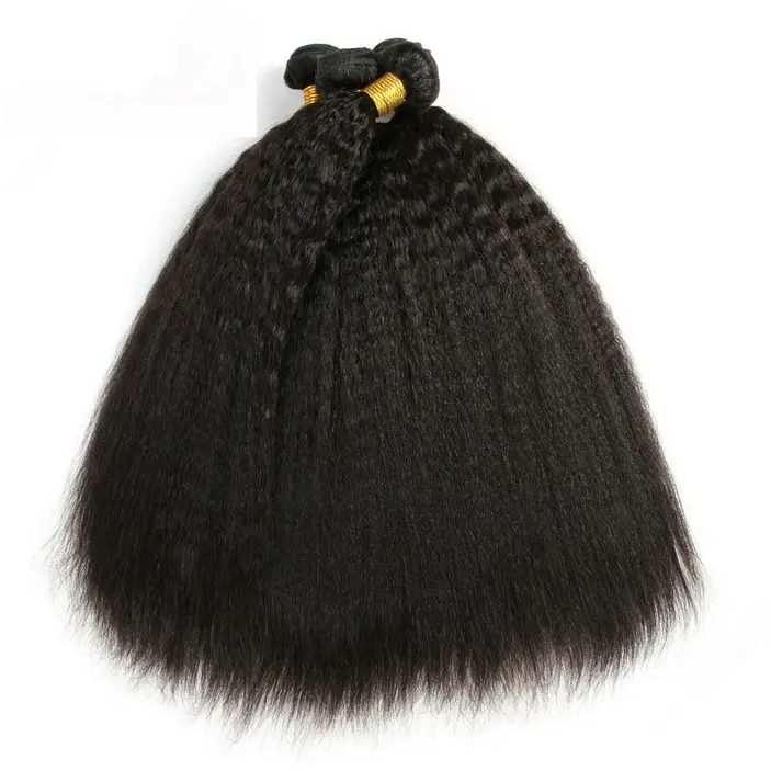 Virgin double drawn hair extension yaki,afro kinky black mongolian hair extensions,virgin brazilian hair for black women