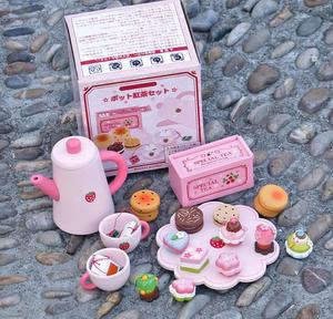 Girls Cooking <strong>Toy</strong> High Tea Set Cake Tea Cup <strong>Ice</strong> <strong>Cream</strong> Set pink Play <strong>Wooden</strong> <strong>Toy</strong> - Product Image 2