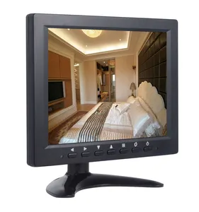 DTK-0808 8 אינץ קטן צג LCD עם VGA AV BNC קלט LCD טלוויזיה במעגל סגור צג