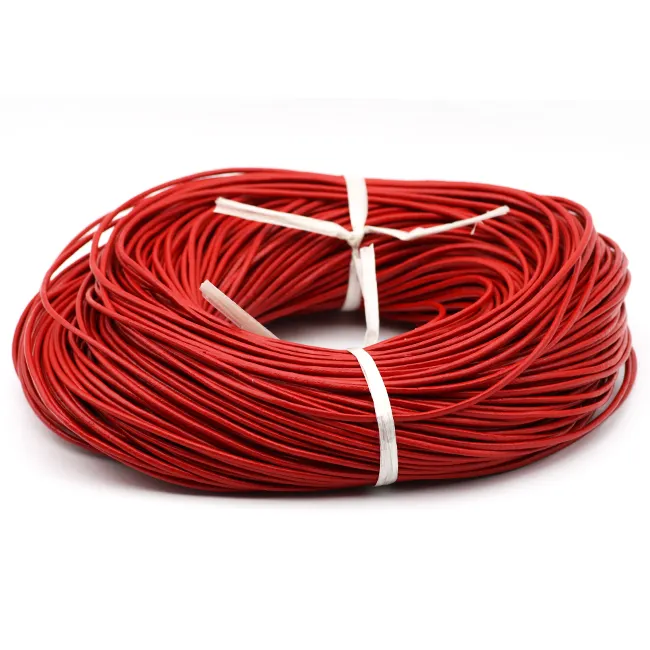 Stock available Bulk sale simple 1mm india Thin Blood Red Color Real Round Cowleather Thong Strings Cord for sale