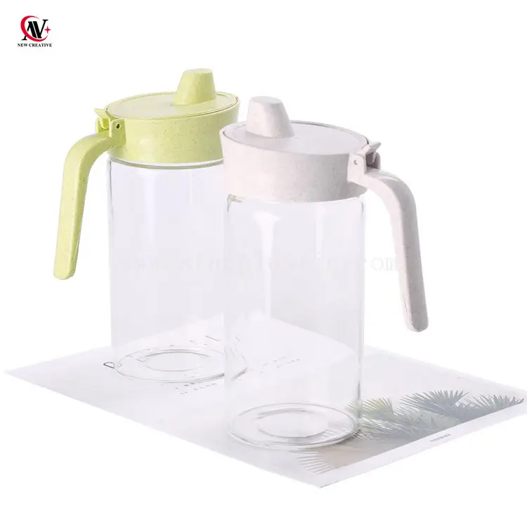 650ml Non-Drip Glass Oil & Vinegar Container Dispenser Bottle gravy boats with Automatic Cap