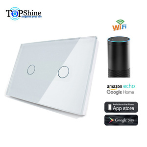 Topshine 120タイプ2ギャング2ウェイWiFiリモートスイッチはAlexaおよびGoogleHomeと連携してホームオートメーションを実現 - Product Image 2
