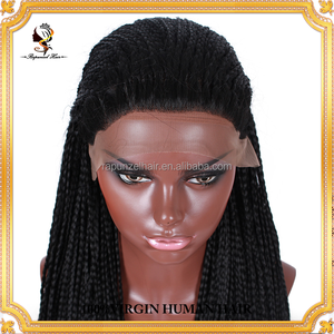 Perruques synthétiques QD Rapunzel Lace Front, cheveux à tresser, dentelle transparente, densité 250%, résistantes à la chaleur, petite taille, vente en gros - Product Image 4