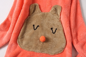 Speciale off di promozione Delle Donne Molle sveglio Pet Lover orso cappuccio Pigiama di Flanella pullover <span class=keywords><strong>pantaloni</strong></span> lunghi della ragazza Pigiama di Flanella set - Product Image 4