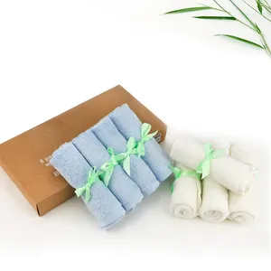 Супер мягкое органическое бамбуковое 10x10 детское полотенце для лица