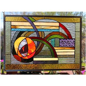 Architectural Stained Glass Sunflower Stained Glass <strong>Window</strong> <strong>Panel</strong> Victorian Stained Glass Ceiling <strong>Panel</strong> - Product Image 3