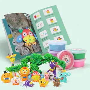 Plastilina de colores para niños, arcilla polimérica de textura suave y secado al aire para modelar, Kit de herramientas para modelar, 24 colores