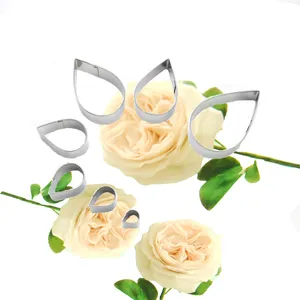 Rose 7 Stks/set Cookie Cutter Rvs Metalen Cakevorm Fondant Cut Kit Tools